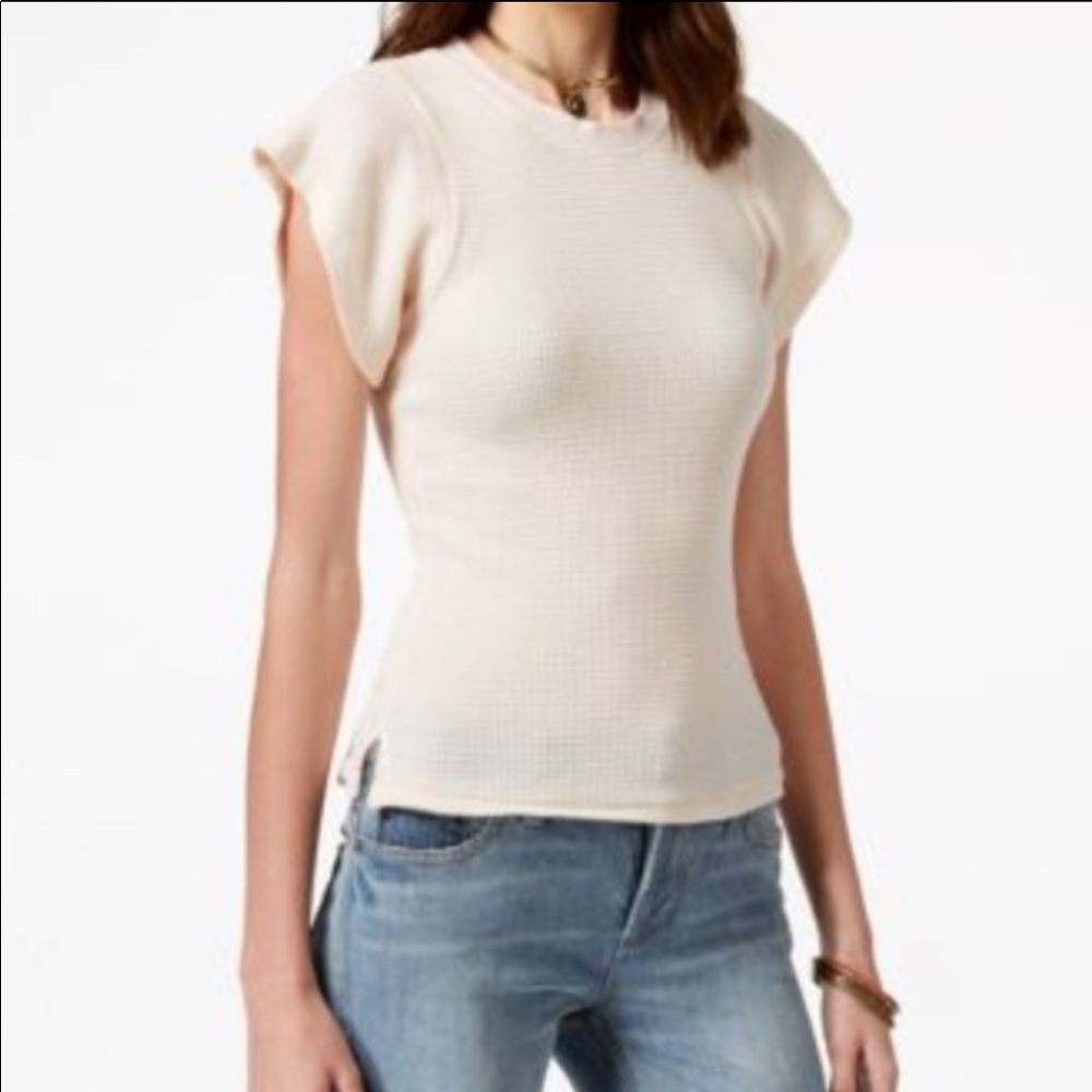 Free People Waffle Tee